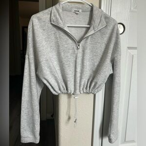 Garage Women's Grey Zip-Up Top
